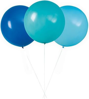 3pcs 24&quot; Blue Helium Balloons