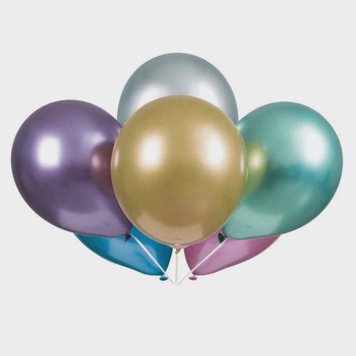 6pcs 11&quot; Platinum Assorted Color Balloons (Helium)