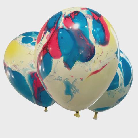 6pcs Marbleized Balloons