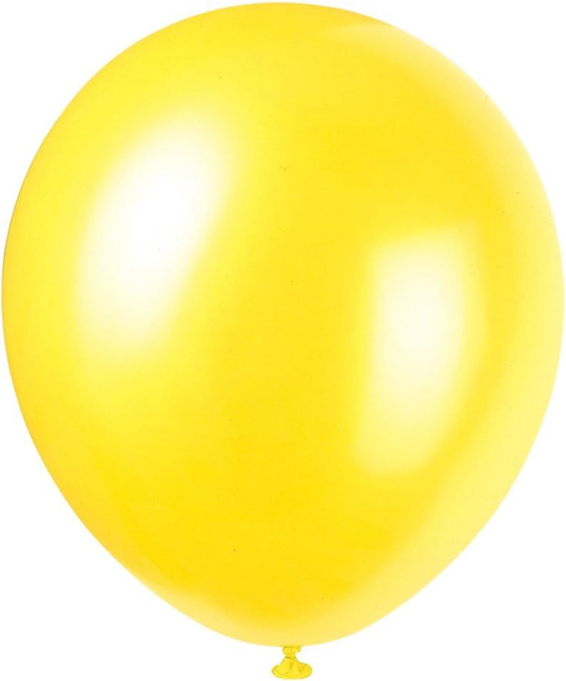 8pcs 12&quot; Pearlized Golden Yellow Balloons (Helium)