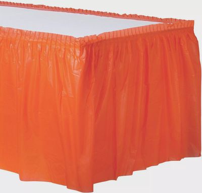 Pumpkin Orange Tableskirt