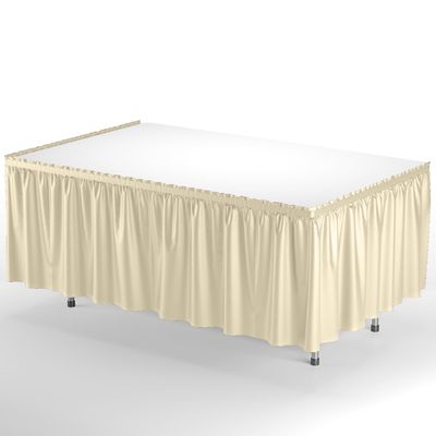 29in x 14ft Plastic Tableskirt (Ivory)