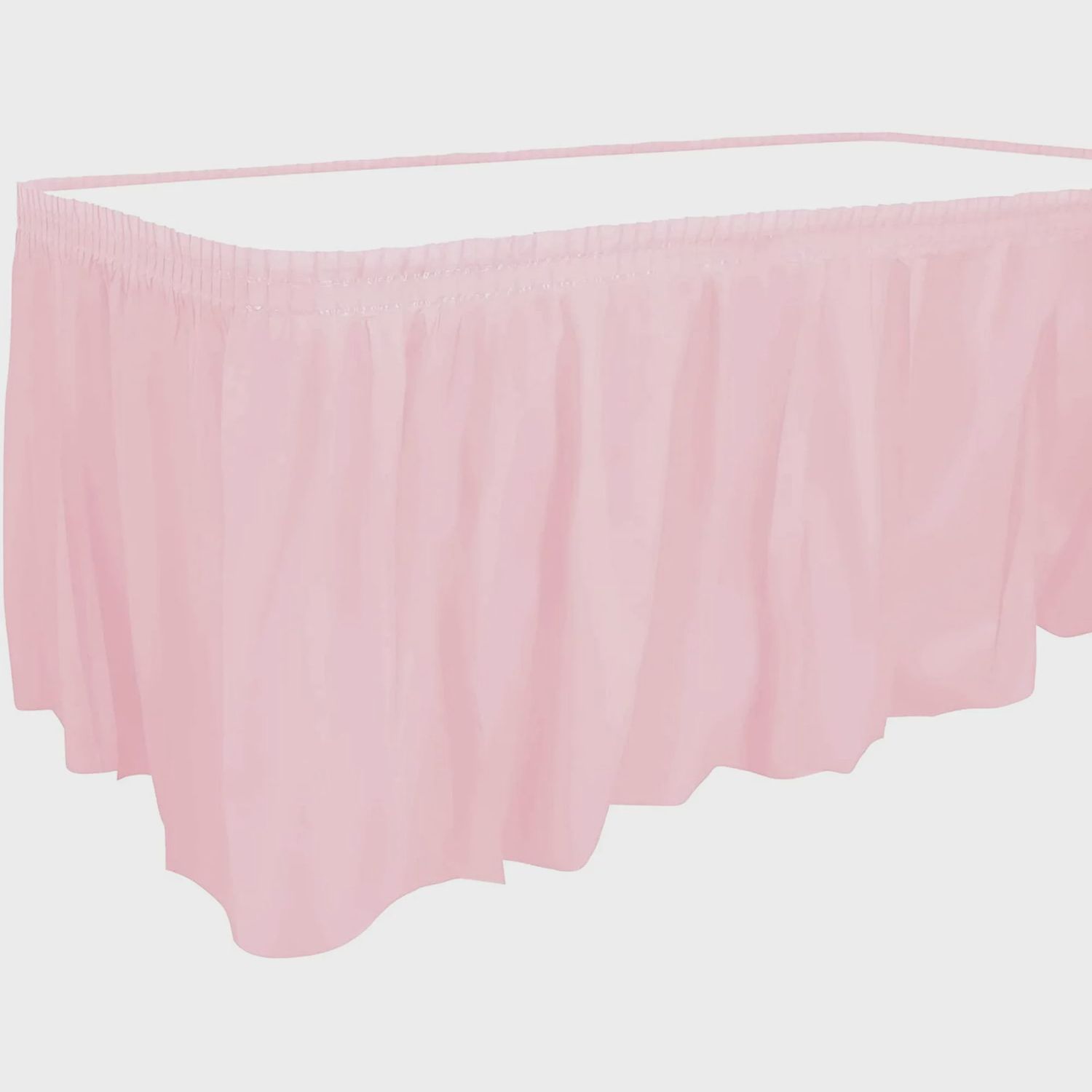 29in x 14ft Plastic Tableskirt (Pastel Pink)