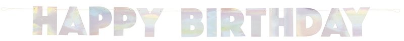 Iridescent Foil Happy Birthday Banner 7¼ ft.
