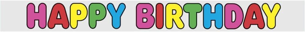 Happy Birthday Foil Banner 12 ft. (short package)