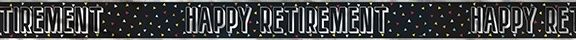 Happy Retirement Foil Banner 12 ft.