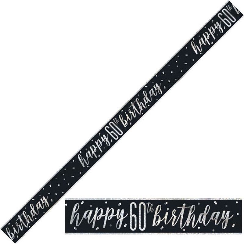 Prism Foil Banner 9 ft. - Age 60