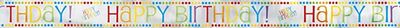 Rainbow Birthday Foil Banner  12 ft.