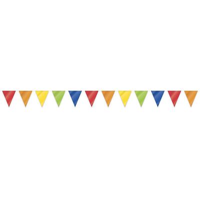 Rainbow Plastic Flag Banner 32 ft.