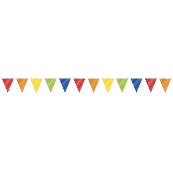 Rainbow Plastic Flag Banner 32 ft.