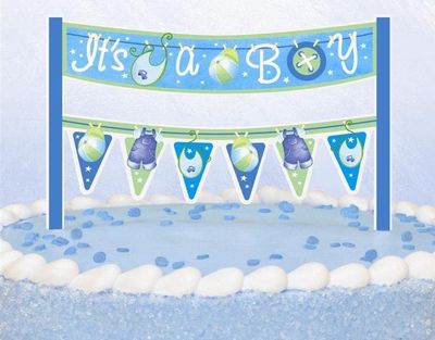 6.5&quot; &quot;It&#39;s a Boy&quot; Cake Banner