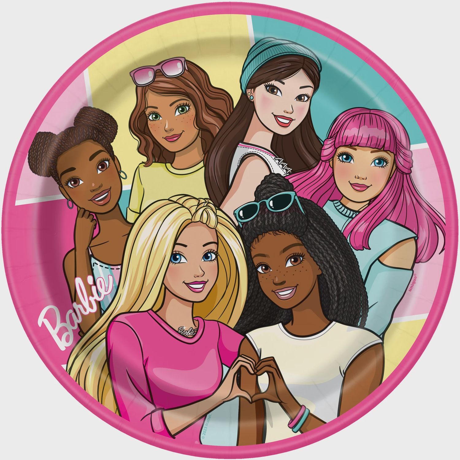 8pcs Barbie 9&quot; Plates