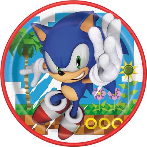 8pcs Sonic 9&quot; Plates