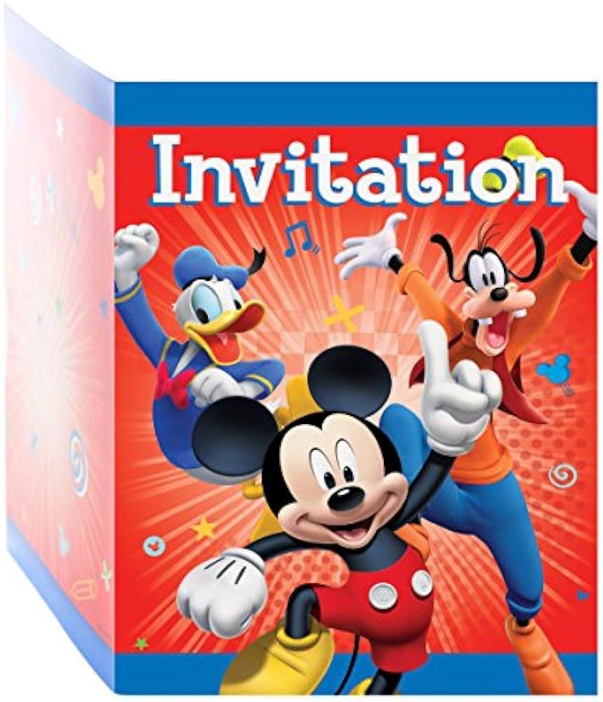 MICKEY MOUSE and the Roadster Racers Old Line 8 Invitations