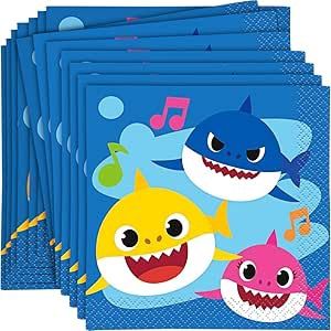 BABY SHARK16  Beverage Napkins