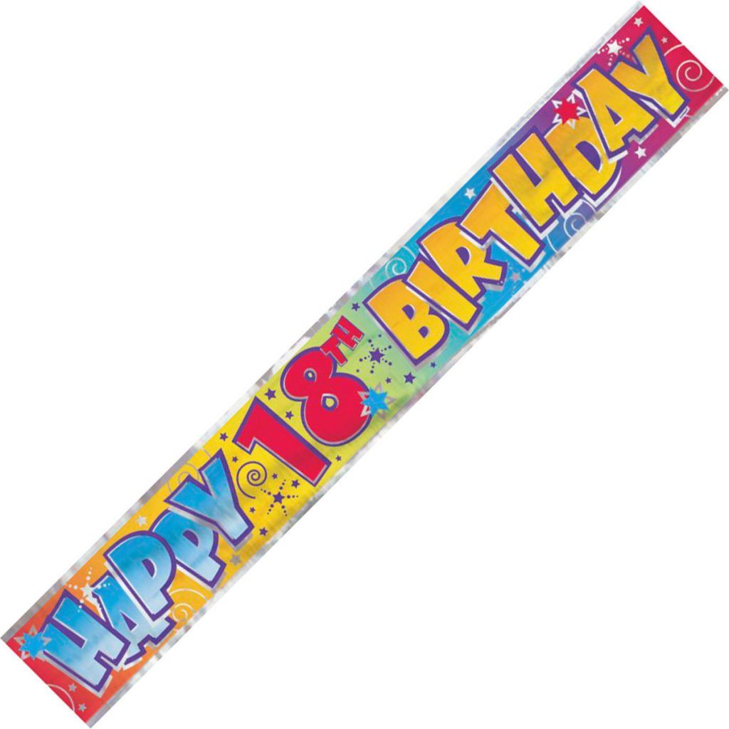 HAPPY 18TH BIRTHDAY BANNER
