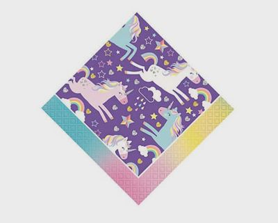 16pcs Unicorn Beverage Napkins