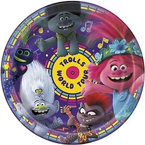 TROLLS 8  9&quot; Plates