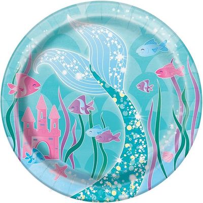 8  Mermaid Tail 7&quot; Plates