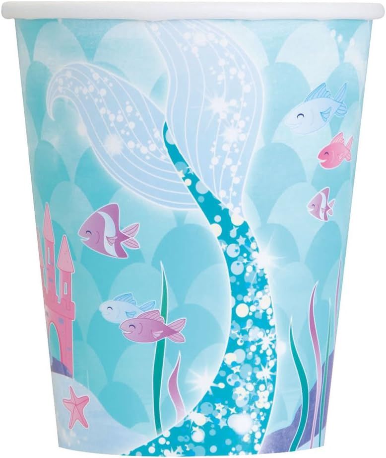 8  Mermaid Tail 9oz Cups