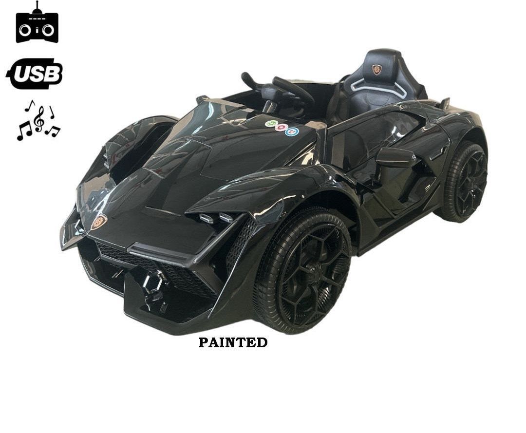 Electric Cars with Doors opening Diagonally, Color: Black