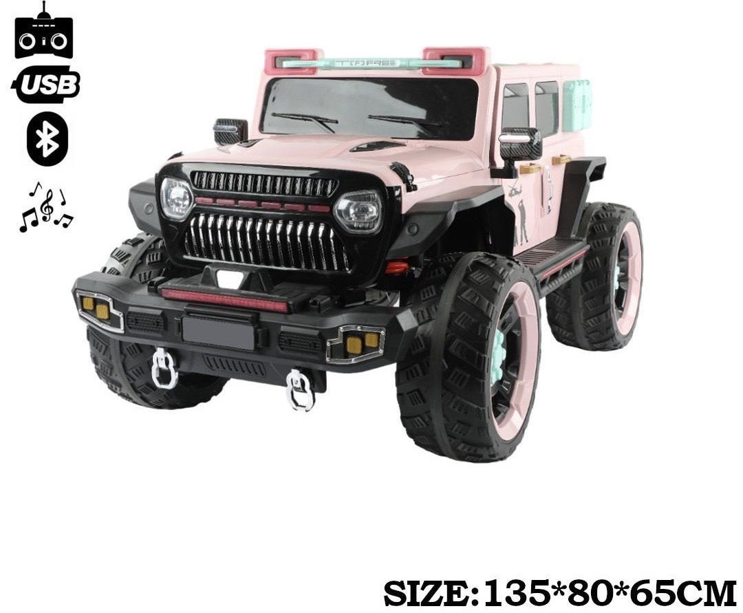 Two Color Electric Jeep, Color: Light Pink