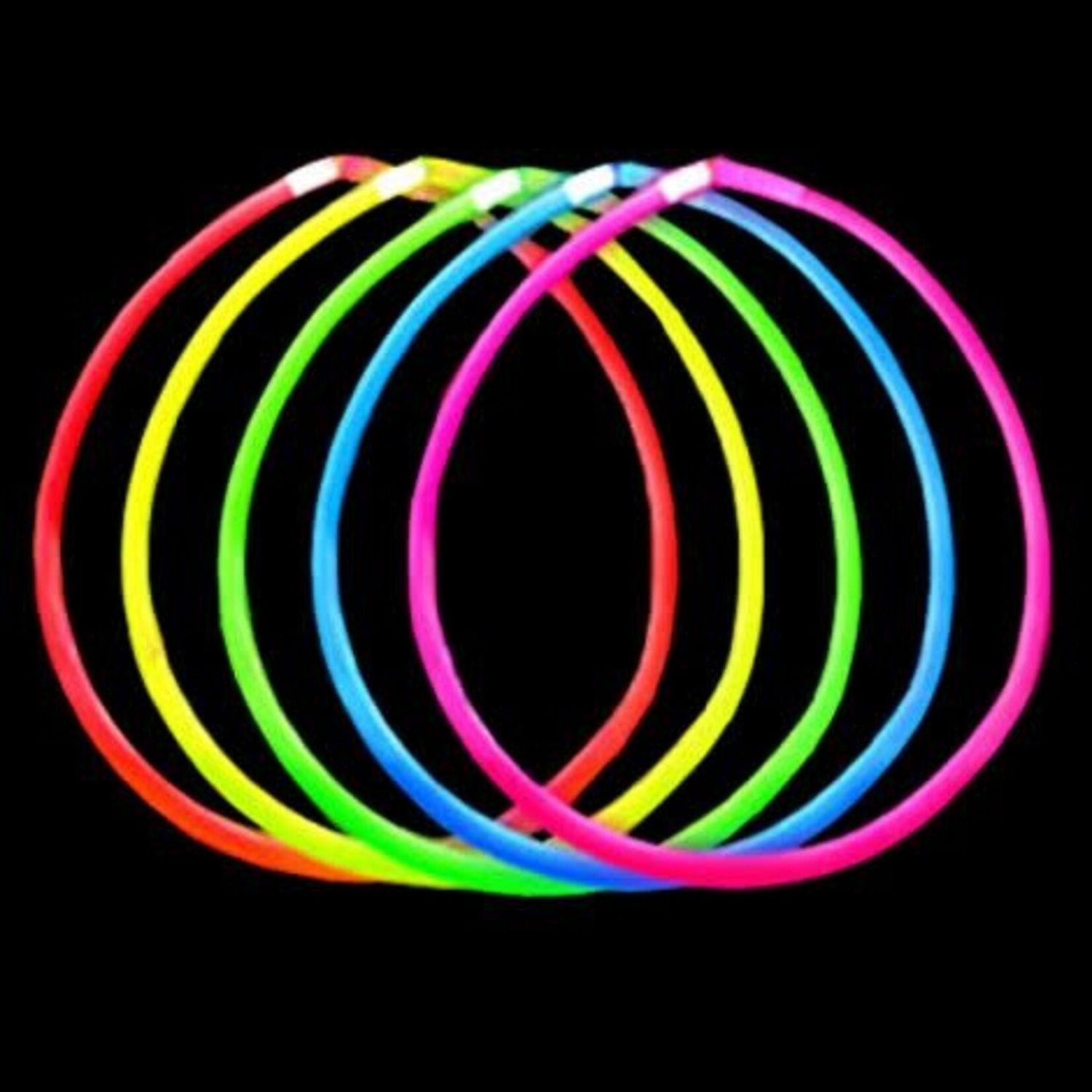 22&quot; 50pcs Assorted Color Glow Necklaces