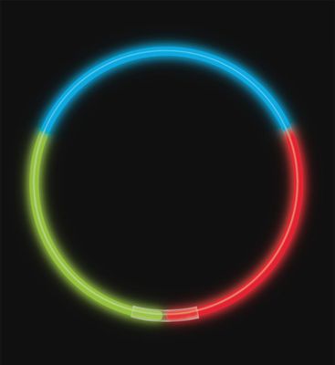 22&quot; 50pcs Tri Color Glow Necklaces (Red, Blue &amp; Green)