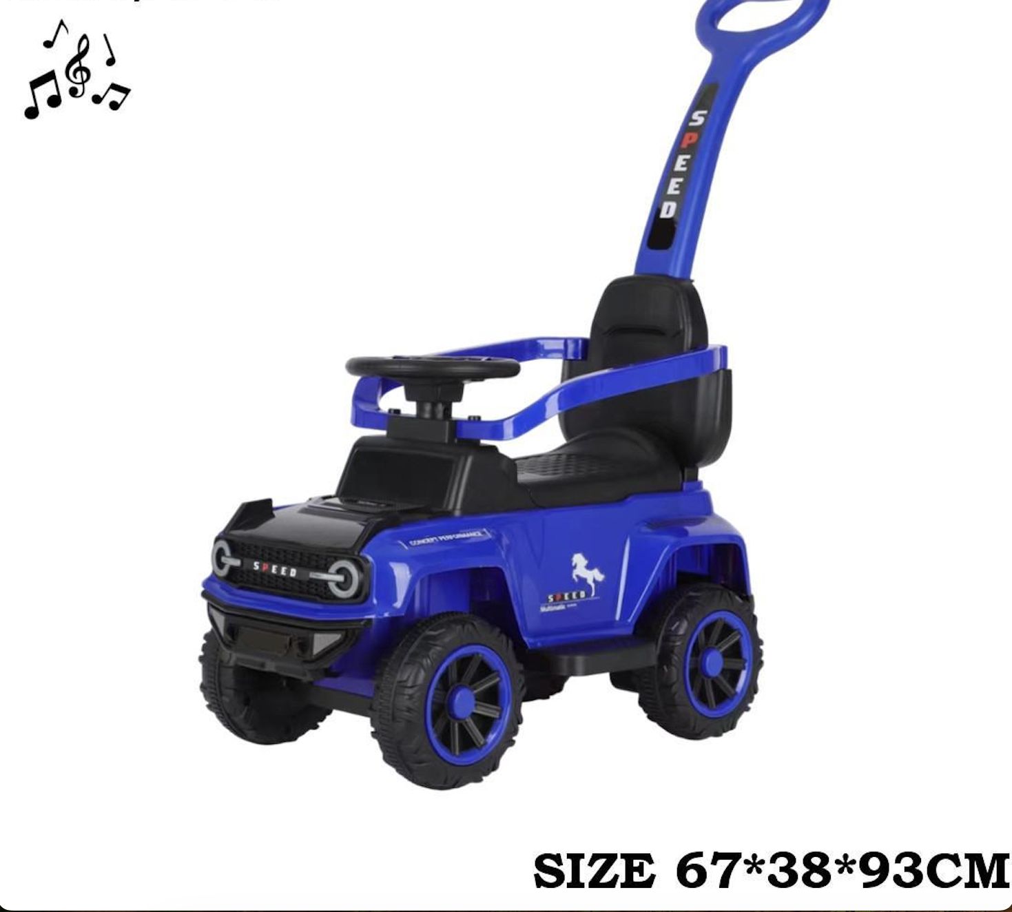 Horse Power ATV Push a Long, Color: Blue