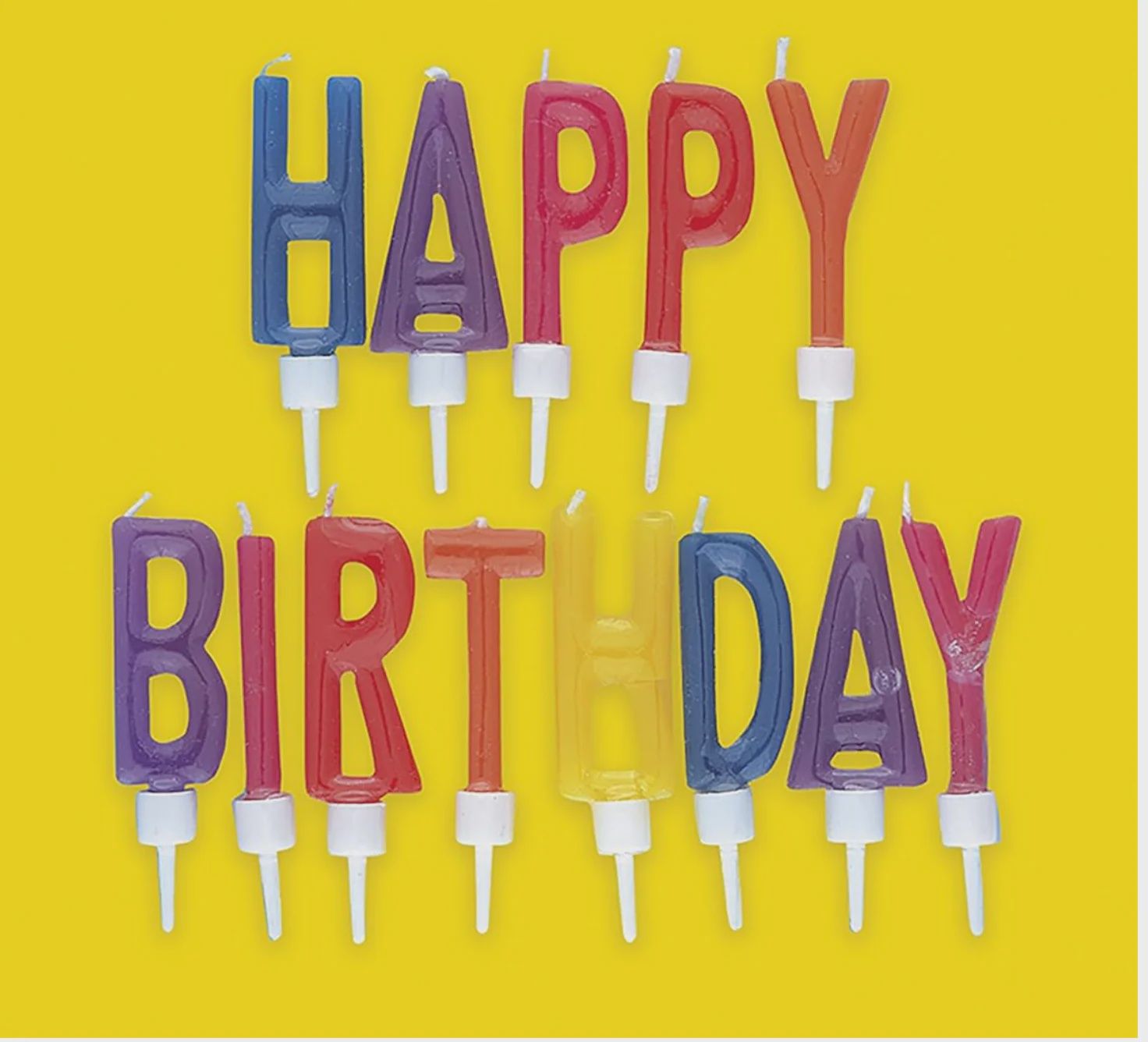 13 Letter Birthday Candles &amp; Holders