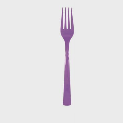 18  Pretty Purple Solid Plastic Forks