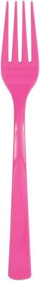 18 Hot Pink Plastic Forks