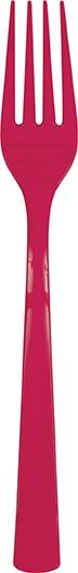 18 Ruby Red Plastic Forks