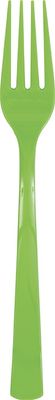 18pcs Lime Green Plastic Forks