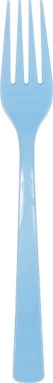 18 Powder Blue Plastic Forks