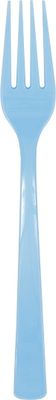 18 Powder Blue Plastic Forks