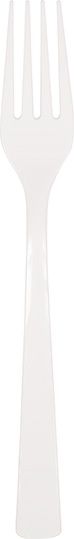 18 White Plastic Forks
