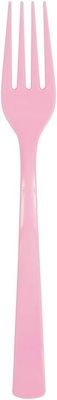 18 Lovely Pink Plastic Forks