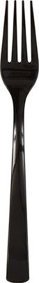 18 Midnight Black Plastic Forks