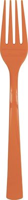 18pcs Pumpkin Orange Plastic Forks