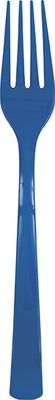 18 Royal Blue Plastic Forks