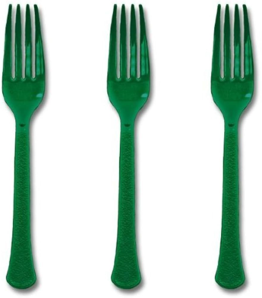 24pcs Forest Green Forks