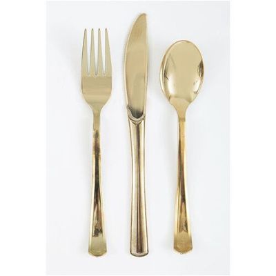 18pcs Assorted Cutlery (Shiny Gold)