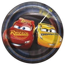 8pcs CARS 3 7&quot; Plates