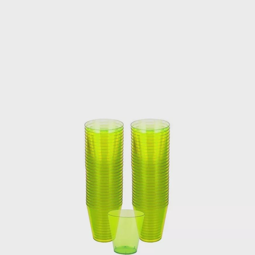24pcs 2oz Shot Glasses, Color: Lime Green