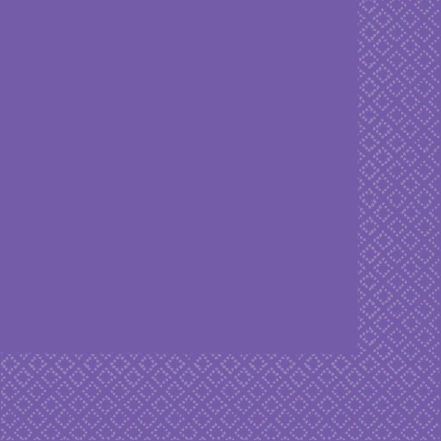 20 Neon Purple Solid Color Luncheon Napkins
