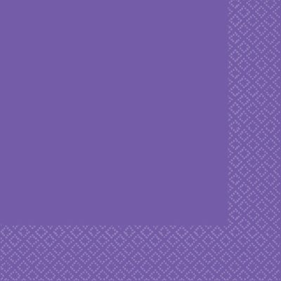 20 Neon Purple Solid Color Luncheon Napkins