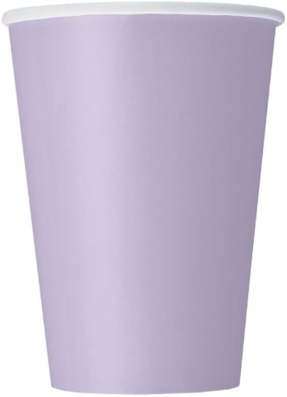 10pcs 12oz Lavender Solid Color Cups