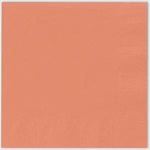 20pcs Solid Color Coral  Beverage Napkins