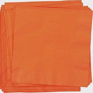 20pcs Pumpkin Orange  Solid Color Beverage Napkins